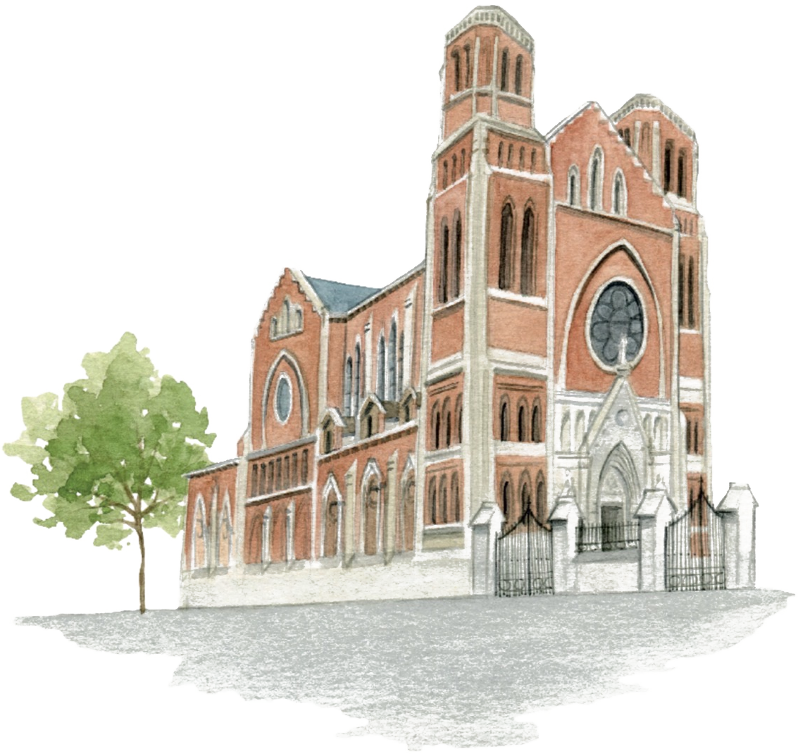 Acuarela de la Parroquia Nuestra Señora del Perpetuo Socorro